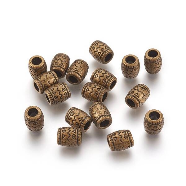 Antique Bronze Tibetan Style Alloy Spacer Beads