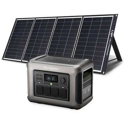 ALLPOWERS R1500 Solar Generator Kit 1800W Portable Power Station SP035 200W Solar Panel