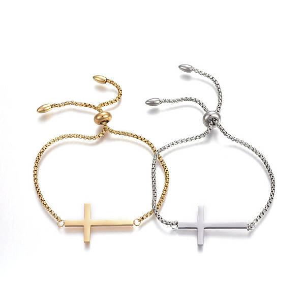 Adjustable 304 Stainless Steel Slider Bracelets