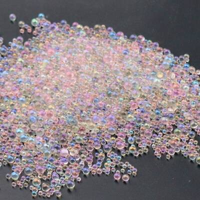 AB Color Plated 3D Nail Art Glass Mini Ball Beads