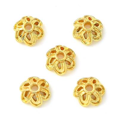 Rack Plating Brass Bead Caps