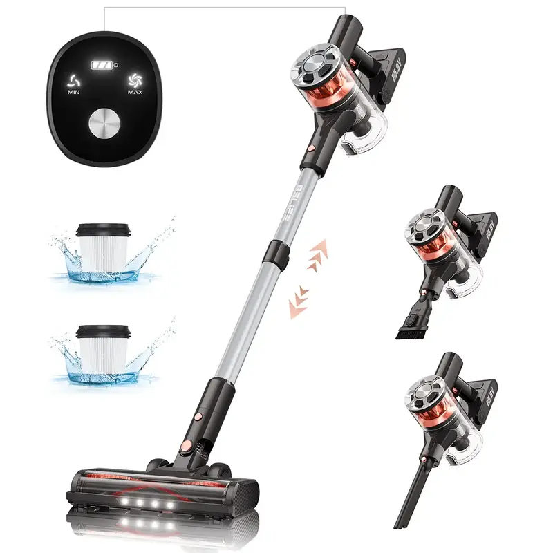 Belife S10 Cordless Vacuum Cleaner, Stick Vacuum Cleaners for Home Carpet and Hardwood Floor, Household Wireless Vacuum for P...
