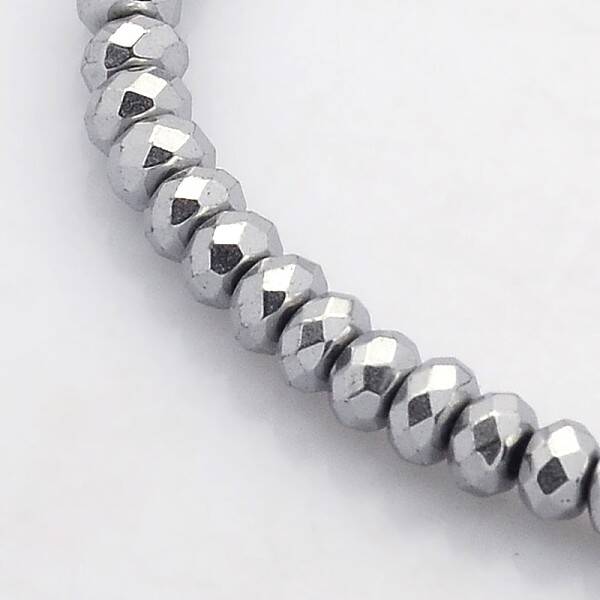 Electroplate Non-magnetic Synthetic Hematite Beads Strands
