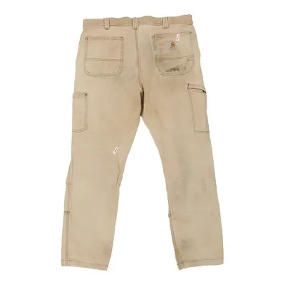 Carhartt Double Knee Trousers - 36W 29L Beige Cotton