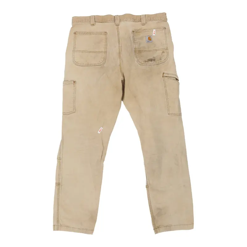 Carhartt Double Knee Trousers - 36W 29L Beige Cotton
