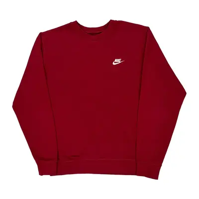 Nike Sweatshirt - XL Red Cotton | Size: x-large
