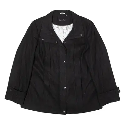 CALVIN KLEIN Jacket Black Wool Womens L