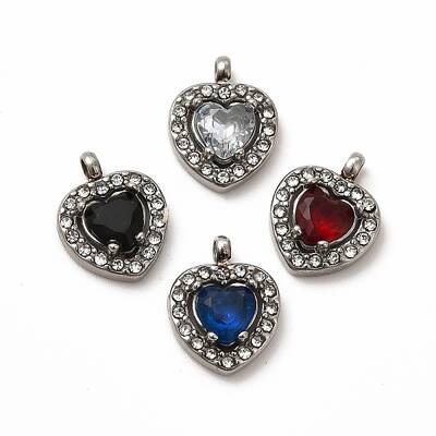 304 Stainless Steel Cubic Zirconia Pendants
