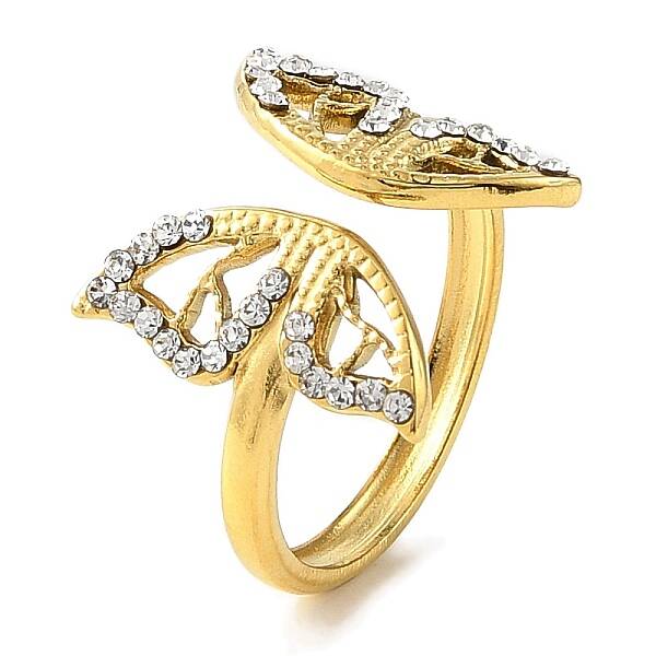 Ion Plating(IP) 304 Stainless Steel Open Cuff Ring for Women