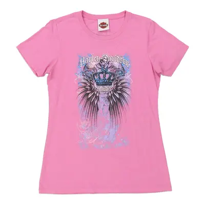 Hawaii Harley Davidson Graphic T-Shirt - Large Pink Cotton