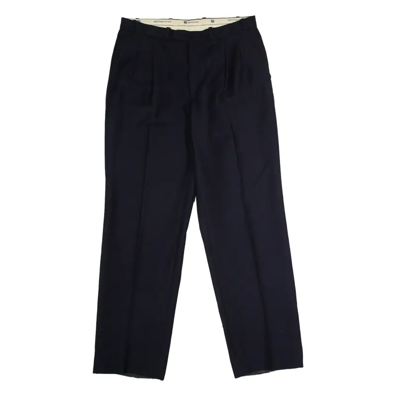Stretch Womens Trousers Blue Regular Straight W32 L32