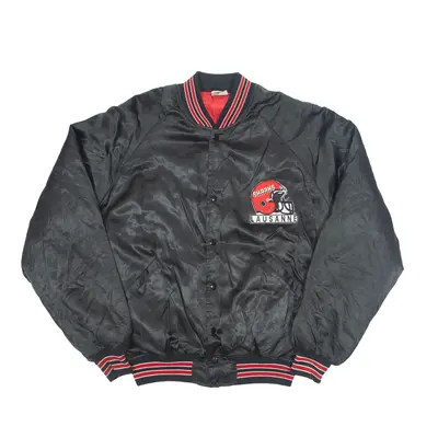 HOME ATHLETIC APPAREL Lausanne Sharks Bomber USA Jacket Black 90s Mens XL