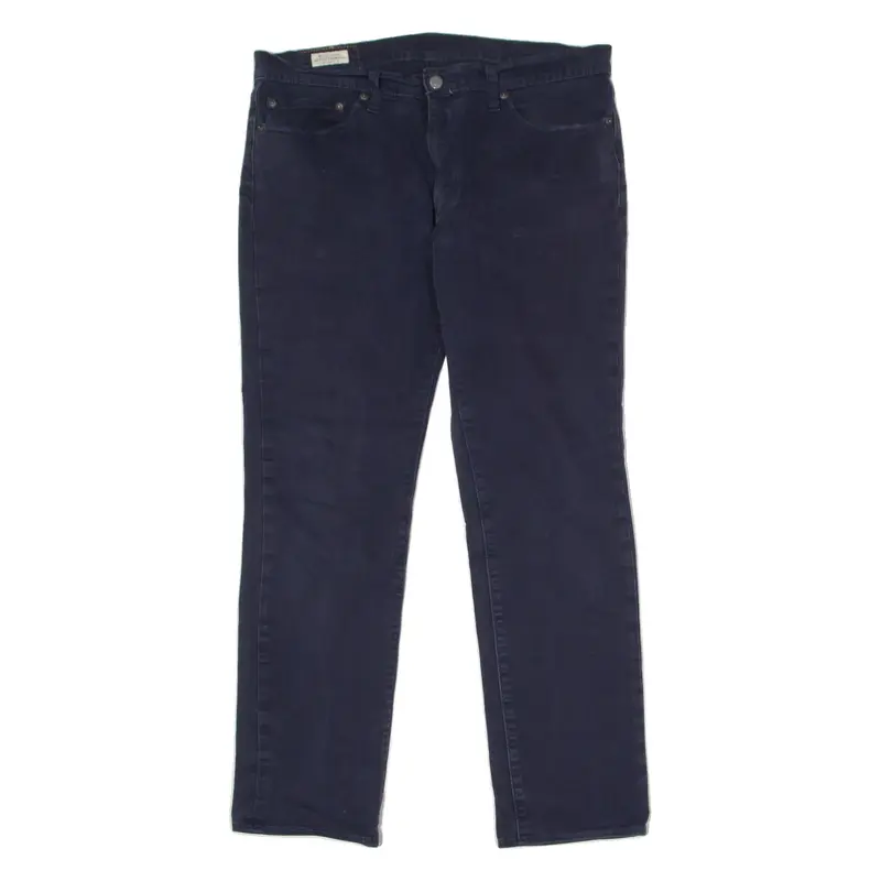 LEVI'S 512 BIG E Mens Twill Trousers Blue Slim Straight W34 L32