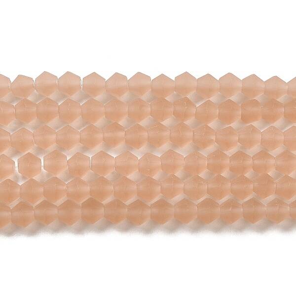 Imitate Austrian Crystal Frosted Glass Beads Strands