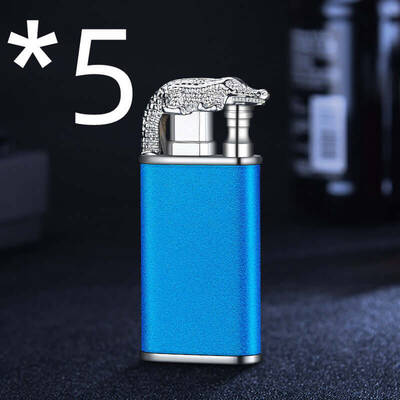 Creative Blue Flame Lighter | Color: Blue Scrub Crocodile bk872 | quantity: 5PCS