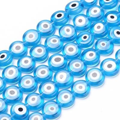 Handmade Evil Eye Lampwork Beads Strands