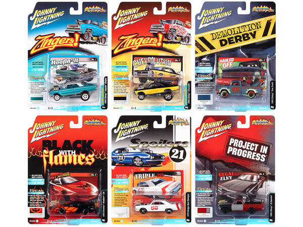 Street Freaks 2021 Set A of 6 Cars Release 4 1/64 Diecast Model Cars by Johnny Lightning