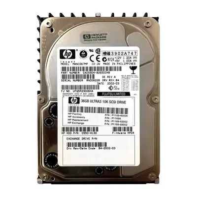 P1169-63002 HP 36.4GB Ultra-160 SCSI 10000 3.5-inch Hard Drive