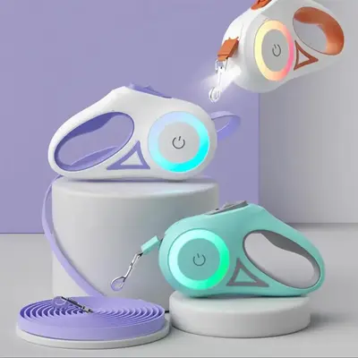 16ft Retractable LED Dog Leash, 1 Count Adjustable Traction Rope for Large Medium Dogs, Pet Supplies for Night Walks