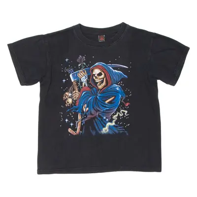 HEAVY ROCK Skull Mens T-Shirt Black M