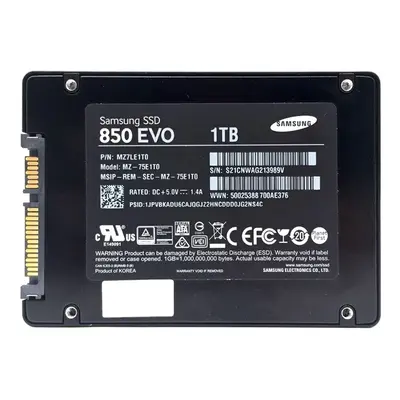 MZ75E1T0 Samsung 850 EVO Series 1TB 2.5-inch 6GB/s SATA 1GB Cache V-NAND 3bit MLC Solid State Drive