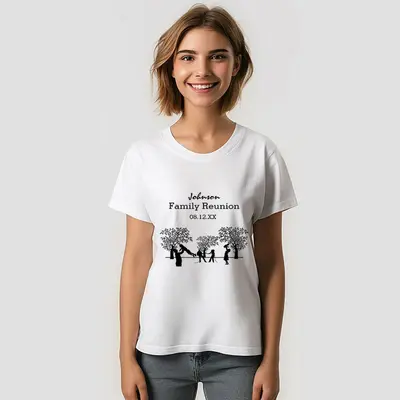 Black Family Tree Reunion Party Custom T-Shirt