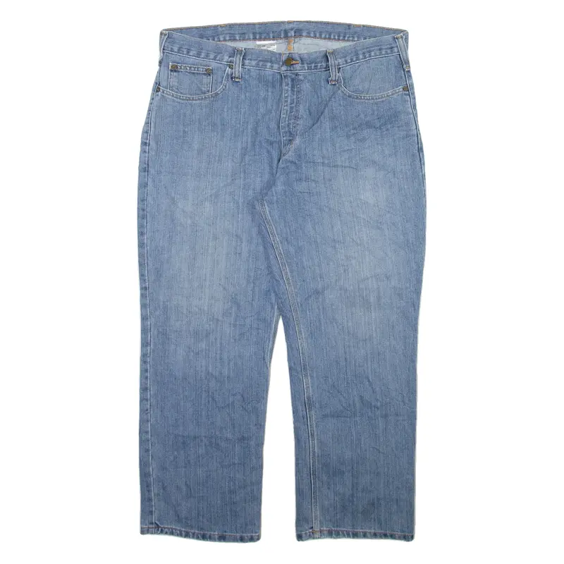 CARHARTT Mens Jeans Blue Relaxed Straight W38 L28