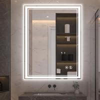LED Bathroom Mirror with Lights Anti-Fog Bathroom Accessories Modern Style Dimmable 3 Colors Smart Mirror Memory Wall Mounted...