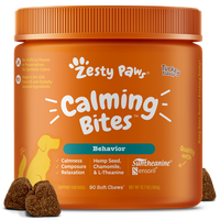 Zesty Paws Calming Bites for Dogs, Dog Composure & Calming Chews, Relief Soft Chew Pet Treats for Everyday Stress Support