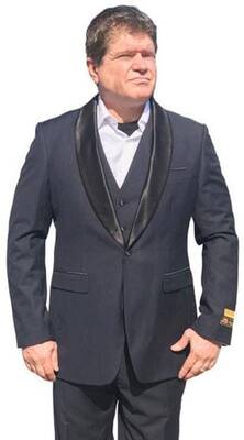 Tux-Shawl Charcoal/Blk -  Tuxedo Wholesale  Distributors