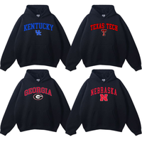 Vintage Sport Teams NCAA Collection Unisex Crewneck Black Hoodie, Graphic Team Collection Hoodie, Gift For NCAA Fan