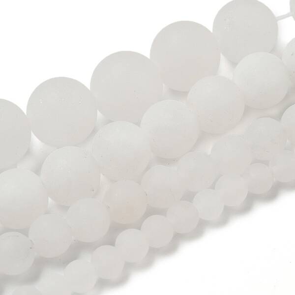 4 Strands 4 Style Natural White Jade Beads Strands