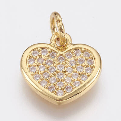 Brass Micro Pave Cubic Zirconia Pendants
