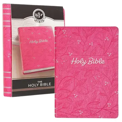Holy Bible, Gift Edition King James Version, Faux Leather Flexible Cover, Pearlized Cherry Imitation Leather