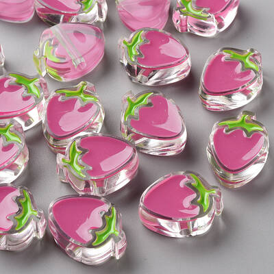 Transparent Enamel Acrylic Beads