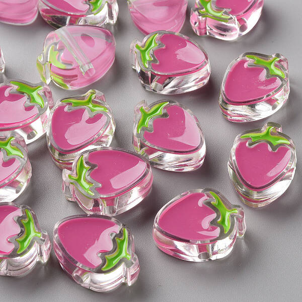 Transparent Enamel Acrylic Beads