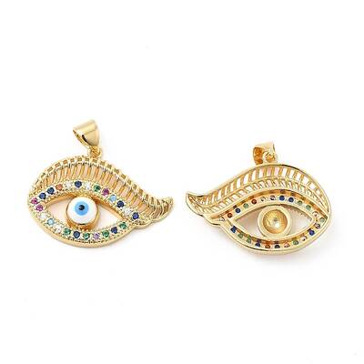 Brass Micro Pave Cubic Zirconia Pendants