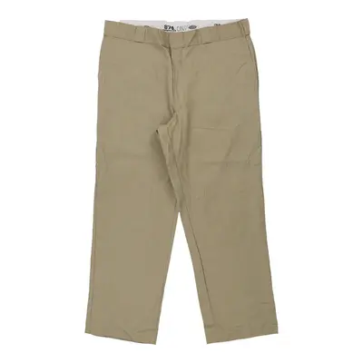 874 Dickies Trousers - 38W 28L Beige Polyester Blend