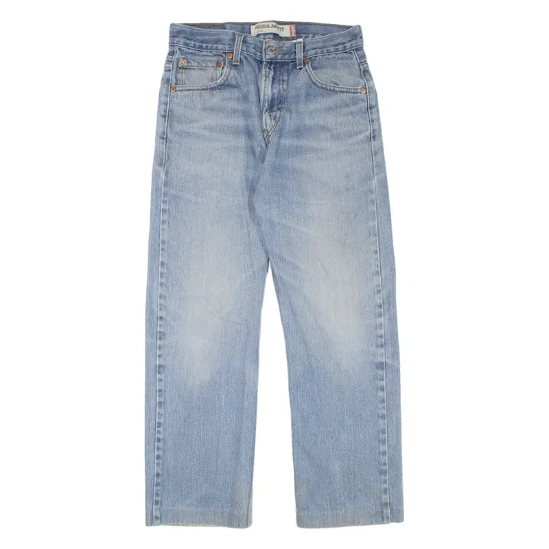 LEVI'S 505 Jeans Mens Blue Regular Straight Stone Wash W30 L26