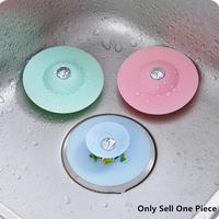 Shower Drain Stopper, 1 Count Silicone Shower Drain Cover, Random Color Bathroom Sink Drain Stopper for Bathtub, Home Essenti...