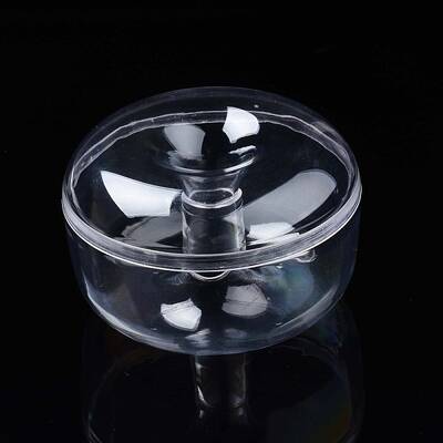 Flat Round Polystyrene Bead Storage Container