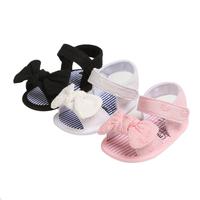 Baby Girls Open Toes Sandals, Non-Slip Flat Sole Princess Sandals with Decorative Bow