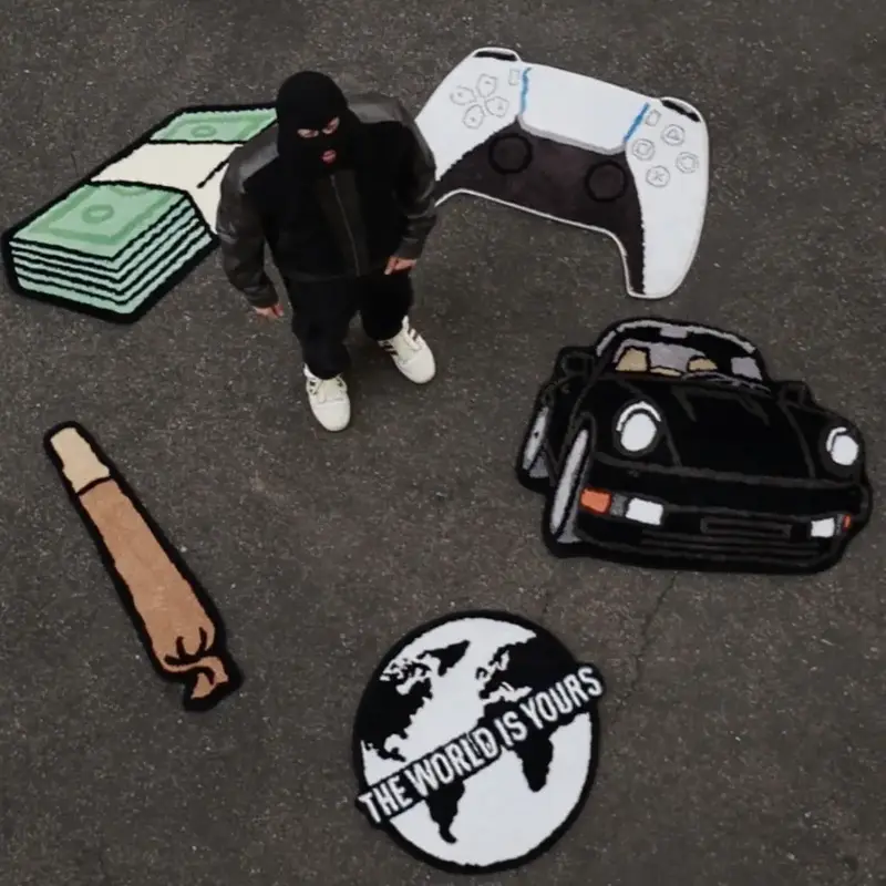 Habitatt First Class Rugs for Home Decoration, Designer Rugs, Soft and Fluffy Rugs for Bedroom Living Room Bathroom, Mats Car...