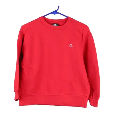 Age 13-14 Champion Sweatshirt - Large Red Cotton