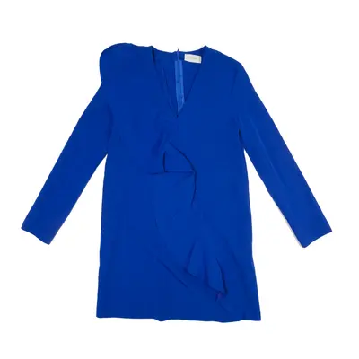 VICOLO Jacket Dress Blue Long Sleeve Knee Length Womens UK 10
