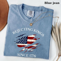 Comfort Colors Vintage Rejecting Kings Since 1776 Protest T-shirt, Democracy Gift, Liberal T-shirt, No King In America T-shir...