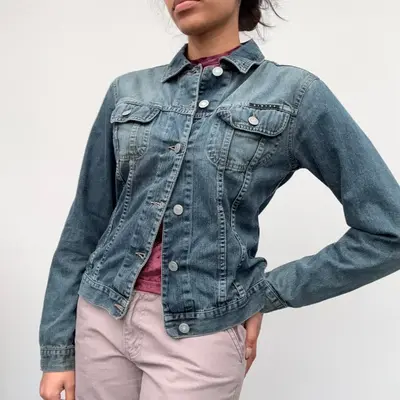 Sisley Denim Jacket - XS Blue Cotton