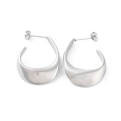 Non-Tarnish 304 Stainless Steel Twist Teardrop Stud Earrings
