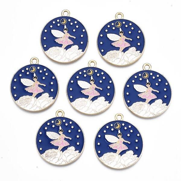 Rack Plating Alloy Enamel Pendants