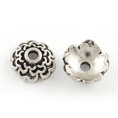 Tibetan Style Alloy Bead Caps